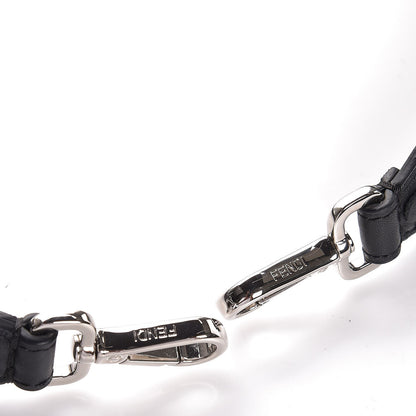 Fendi Vitello Dolce Nappa Patent Flowerland Studded Strap You Black 4 of 4