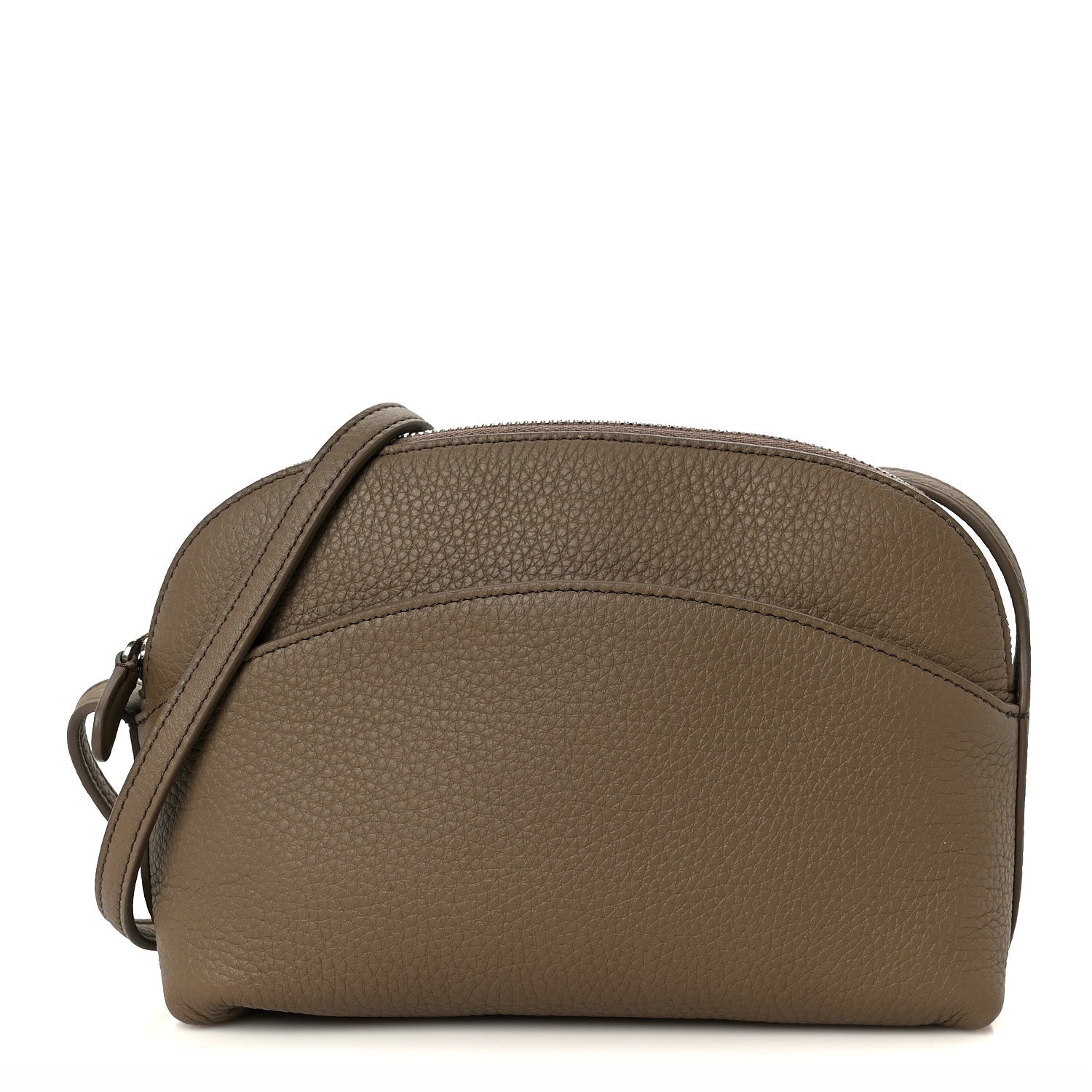 The Row Grained Calfskin Annie E/W Crossbody Bag Smoked Taupe 1 of 10