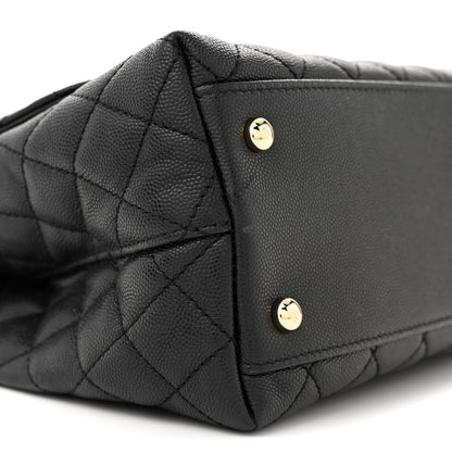 Chanel Caviar Quilted Small Coco Chain Handle Flap Black 9 of 11