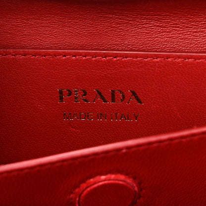 Prada Saffiano Cuir Medium Double Bag Black Fuoco 6 of 11