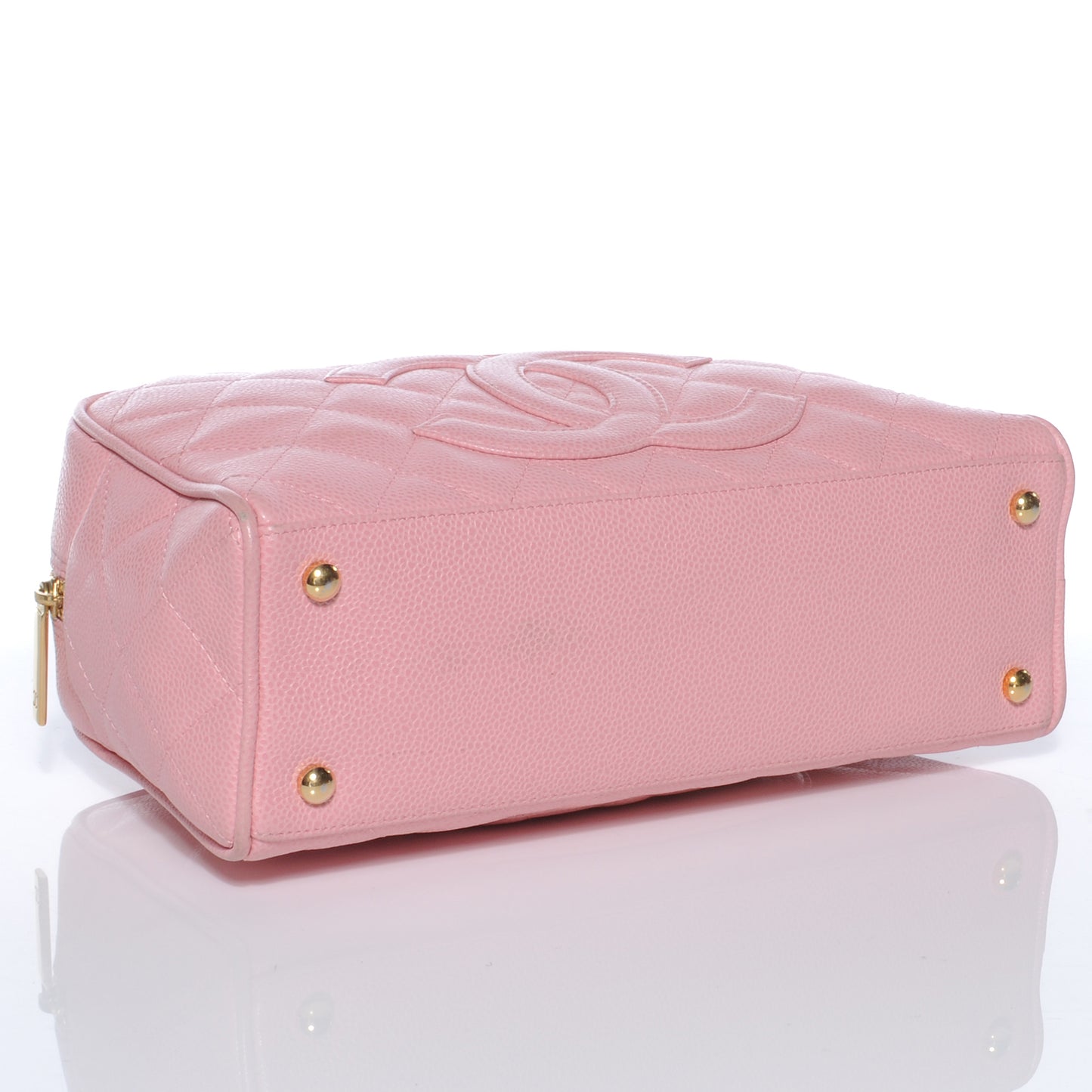 Caviar Quilted Small Bowler Pink