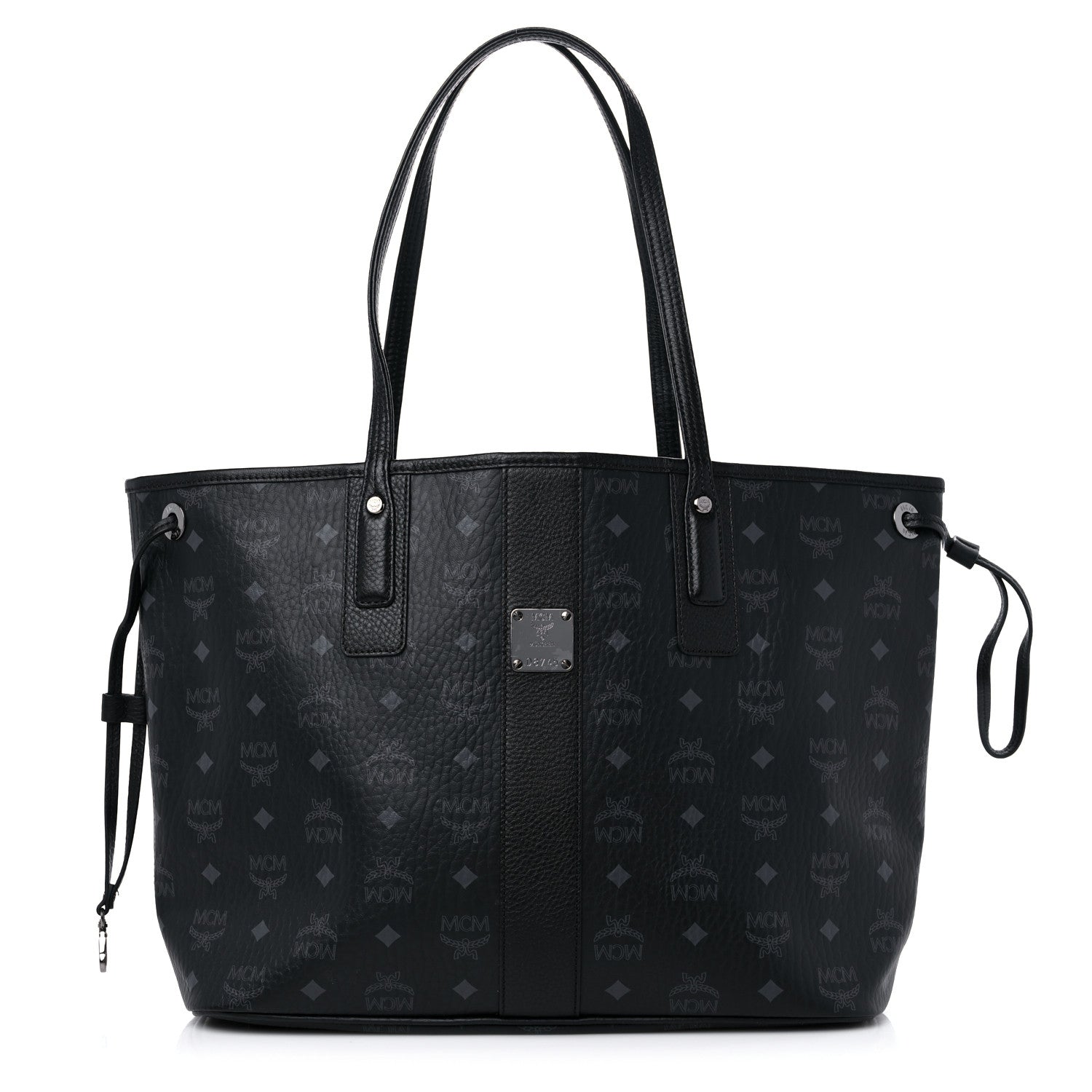 MCM Visetos Medium Liz Reversible Shopper Tote Black 1 of 14