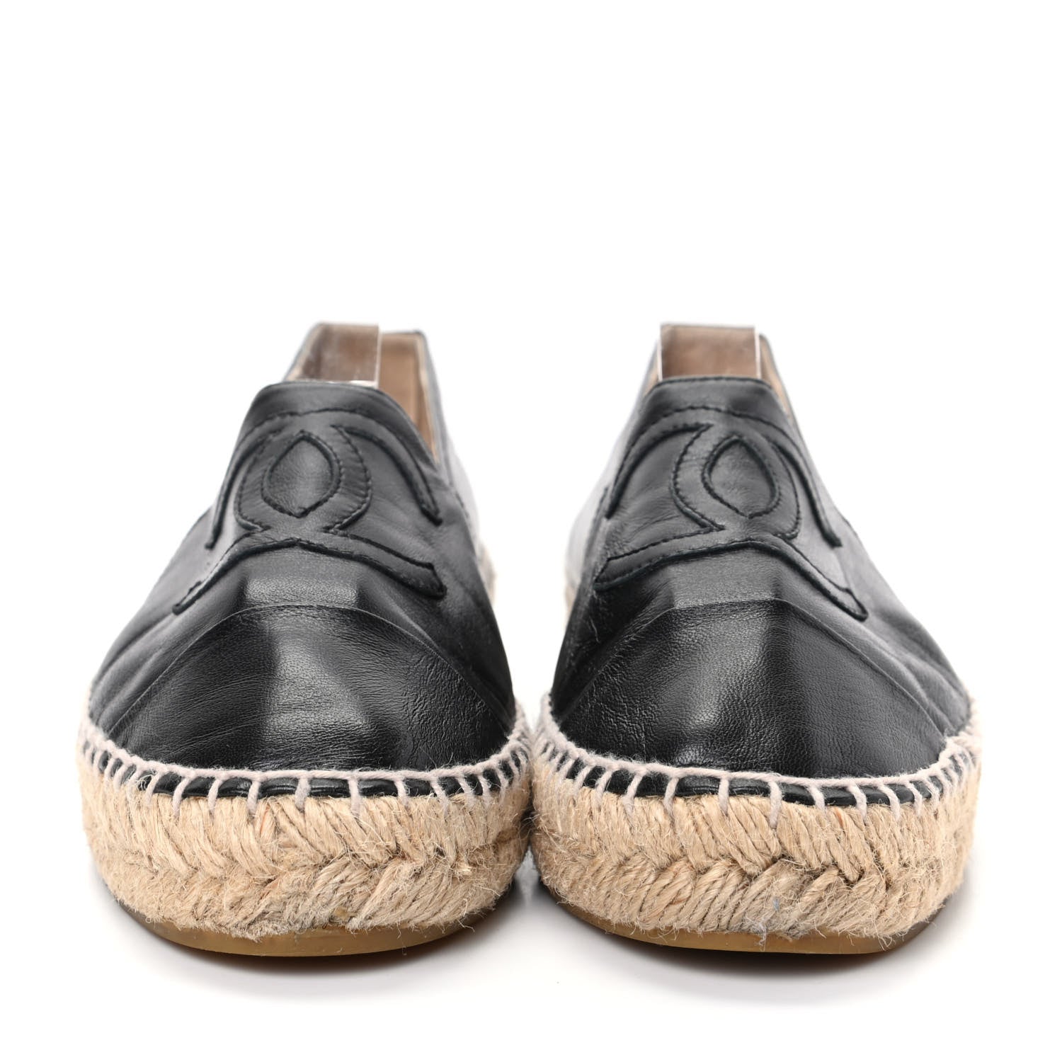 Chanel Lambskin CC Espadrilles 35 Black 2 of 11