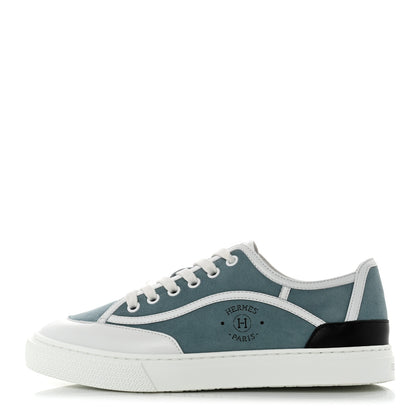 Hermes Suede Get Sneakers 38 Vert D'eau White 1 of 8