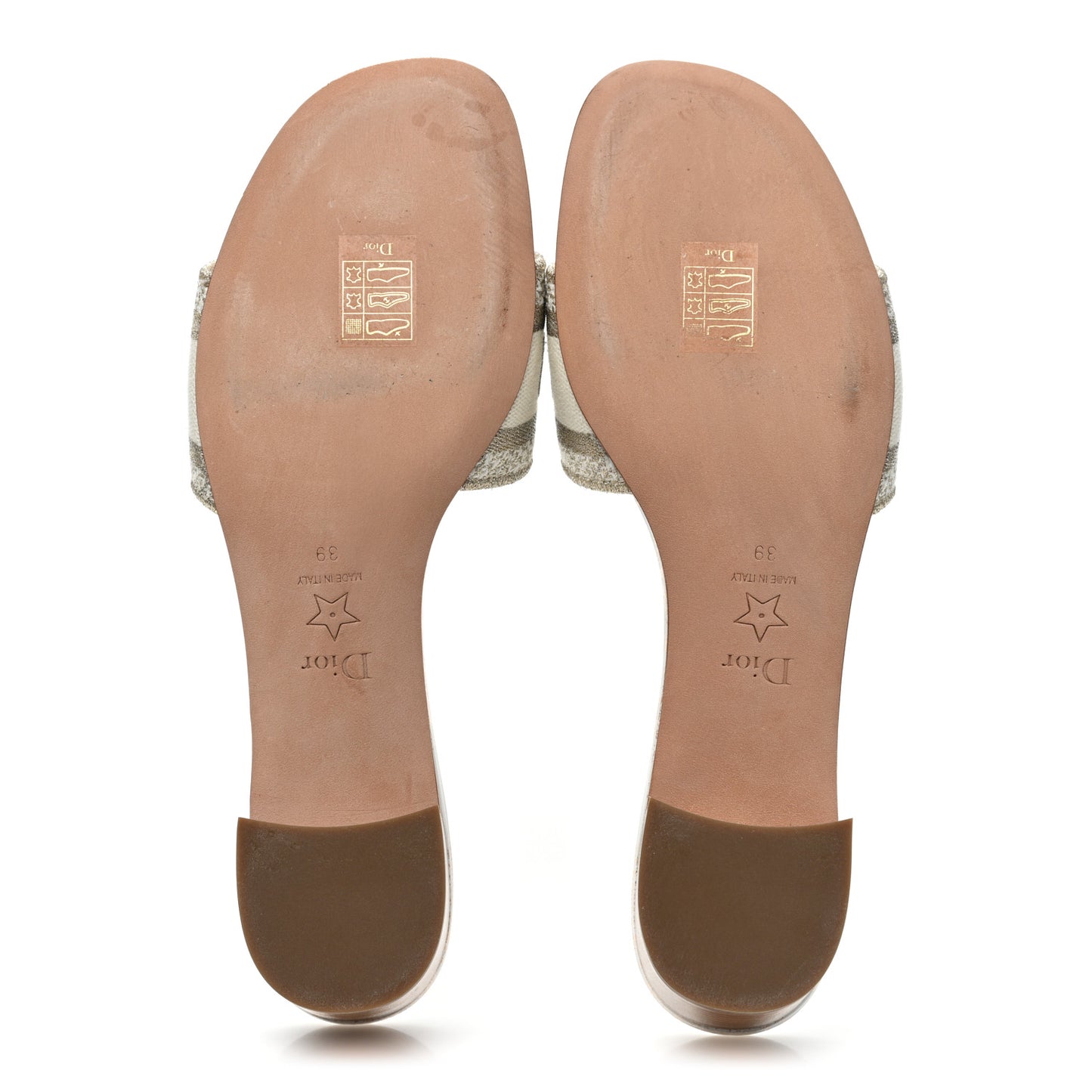Canvas Daw Stelle Embroidered Dway 40mm Slide Sandals 39 White Gold