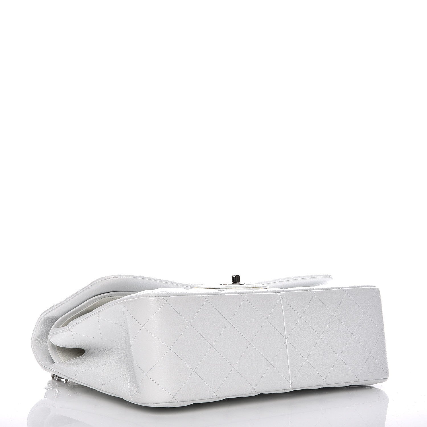 Chanel Caviar Quilted Jumbo Double Flap White 4 of 10