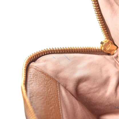 Miu Miu Goatskin Madras Bowling Bag Cuoio 9 of 13