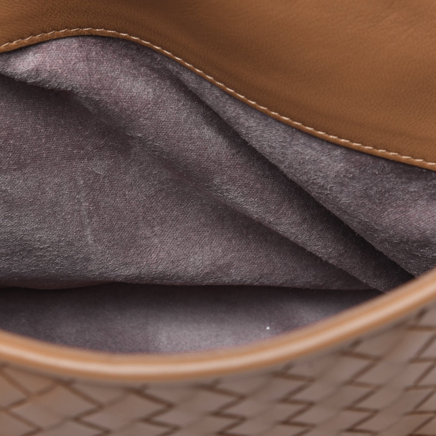 Nappa Intrecciato Large Olimpia Bag Camel