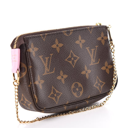 Louis Vuitton Monogram 2016 Christmas Animation Mini Pochette Accessories Rose Ballerine 3 of 8