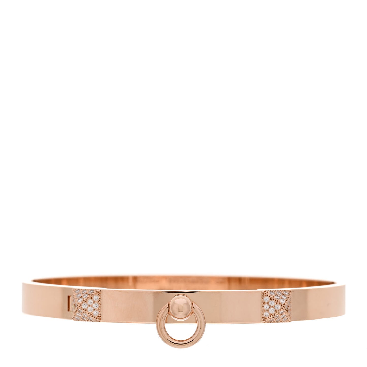 18K Rose Gold Diamond PM Collier De Chien Bracelet ST