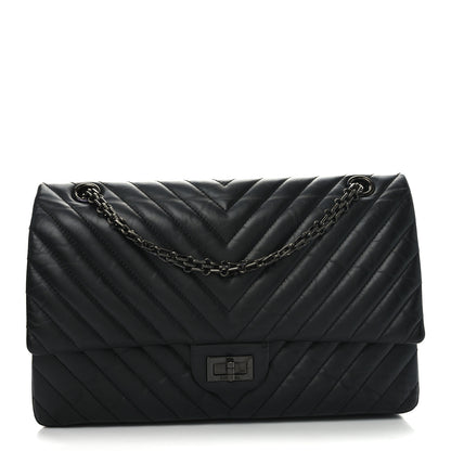 Chanel Aged Calfskin Chevron Quilted 2.55 Reissue 226 So Black 8 of 10