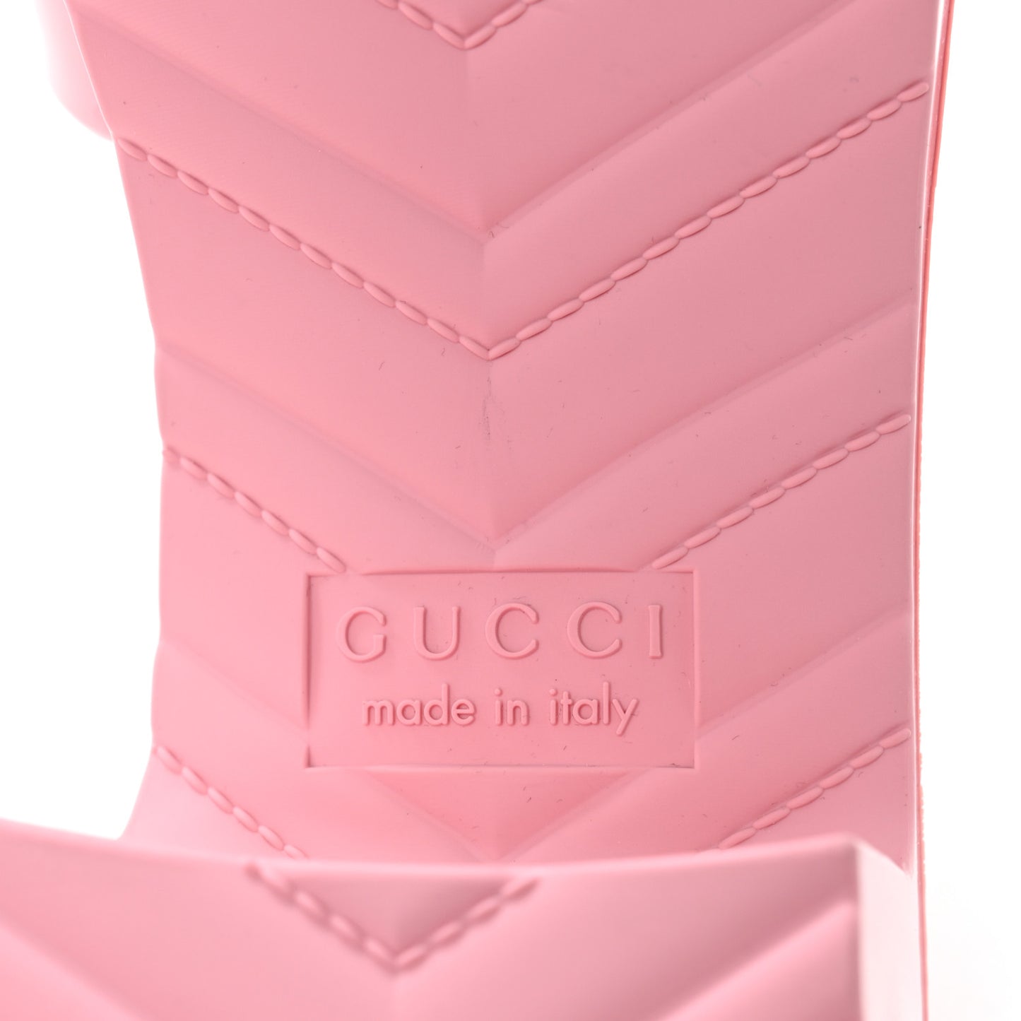 Rubber Gucci Logo Womens Platform 20/60mm Slide Sandals 37 Wild Rose