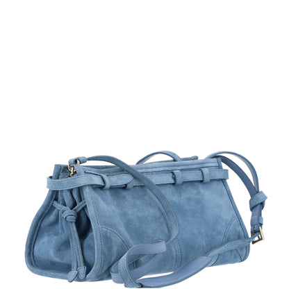 Prada Scamosciato Triangle Small Bonnie Shoulder Bag Astrale 3 of 10