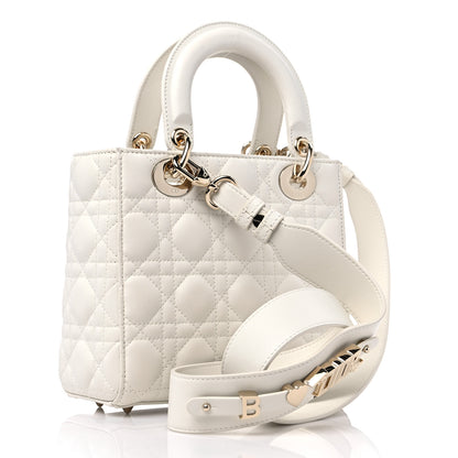 Christian Dior Lambskin Cannage Small My ABCDior Lady Dior White 3 of 10