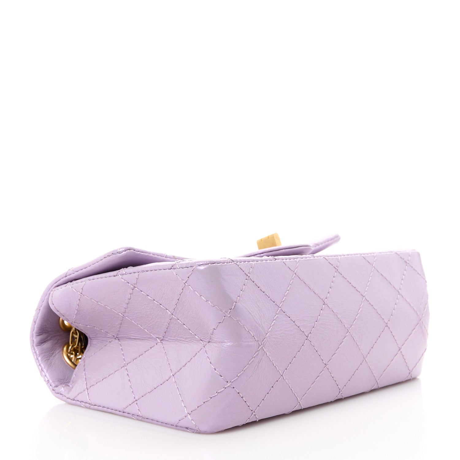 Chanel Glittered Aged Calfskin Quilted Mini 2.55 Reissue Flap Lilac 4 of 11