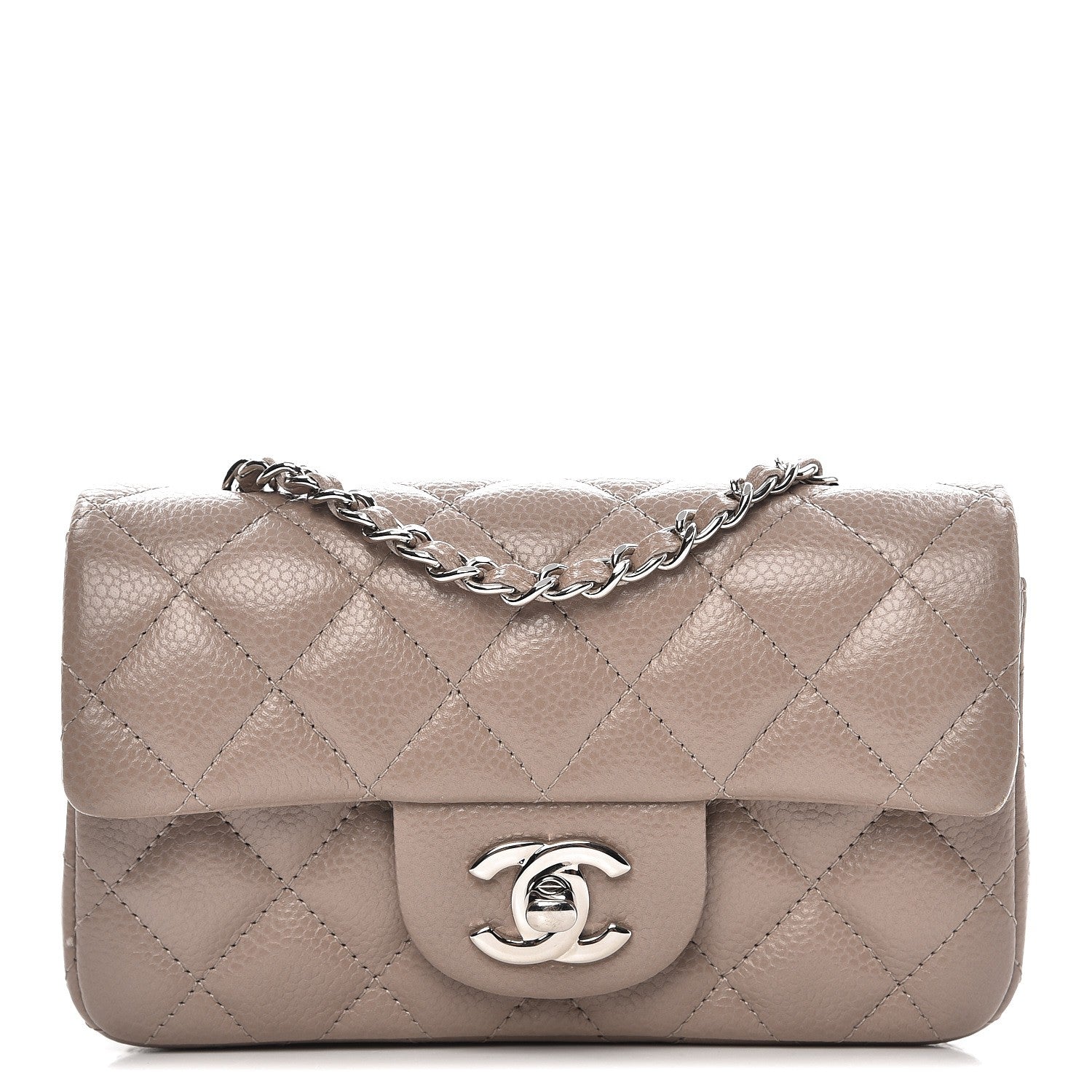 Chanel Caviar Quilted Extra Mini Flap Grey 1 of 9