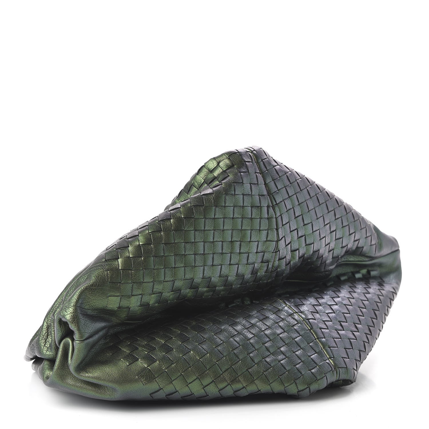 Bottega Veneta Iridescent Nappa Intrecciato Aquilone Fortune Cookie Hobo Green 4 of 10