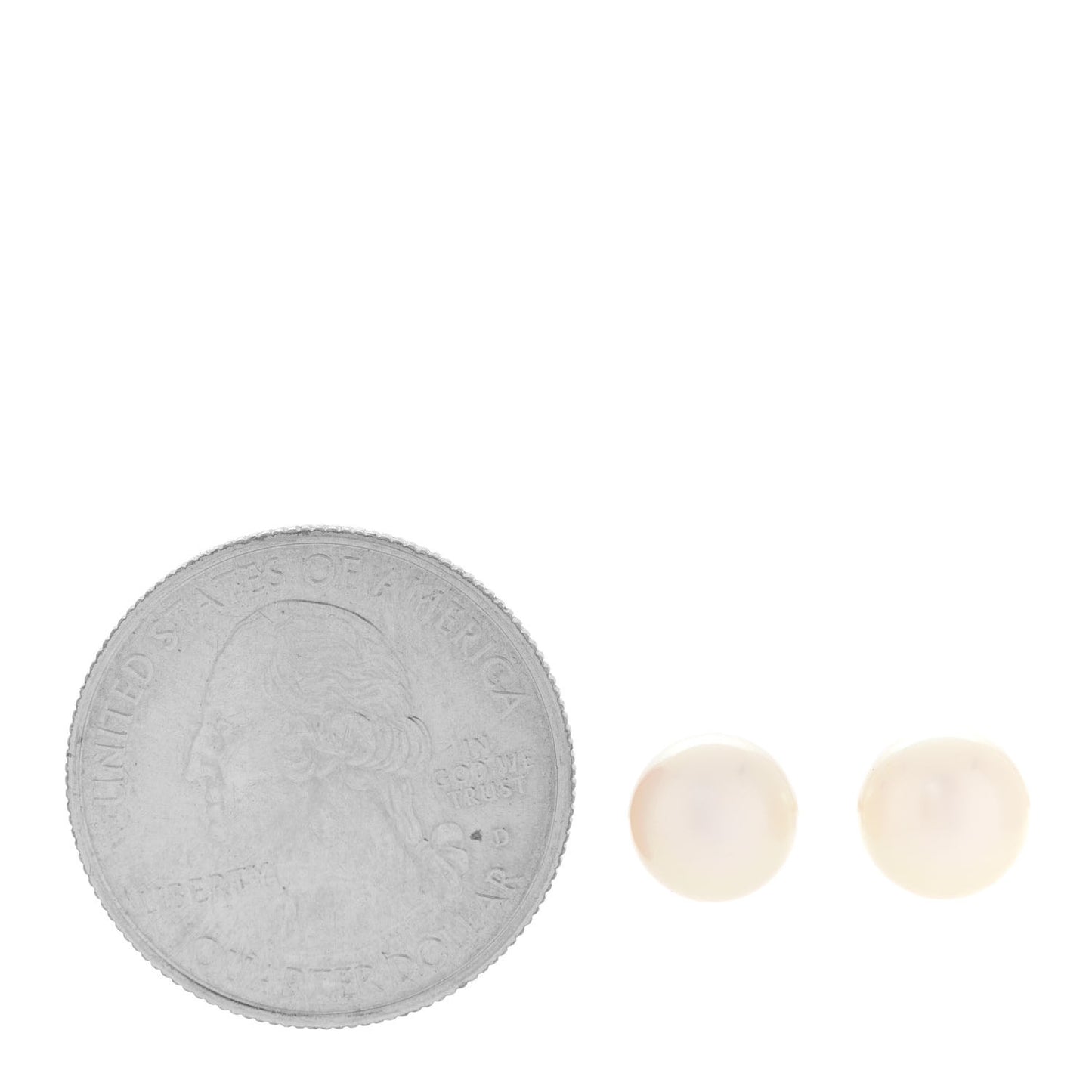 18K Yellow Gold 8mm Pearl Stud Earrings