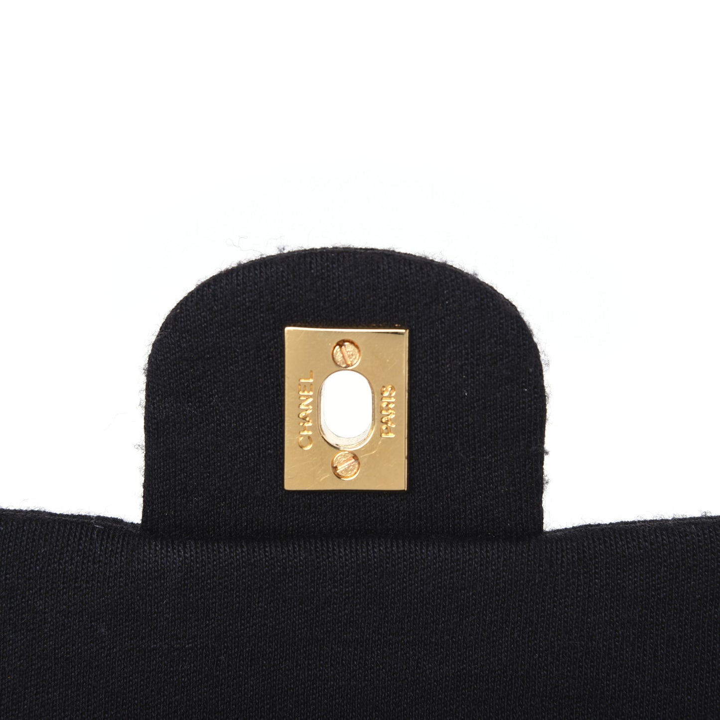 Jersey Quilted Medium Double Flap Black