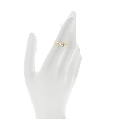 Tiffany 18K Yellow Gold Platinum Diamond .43ct Solitaire Engagement Ring 49 5 2 of 8