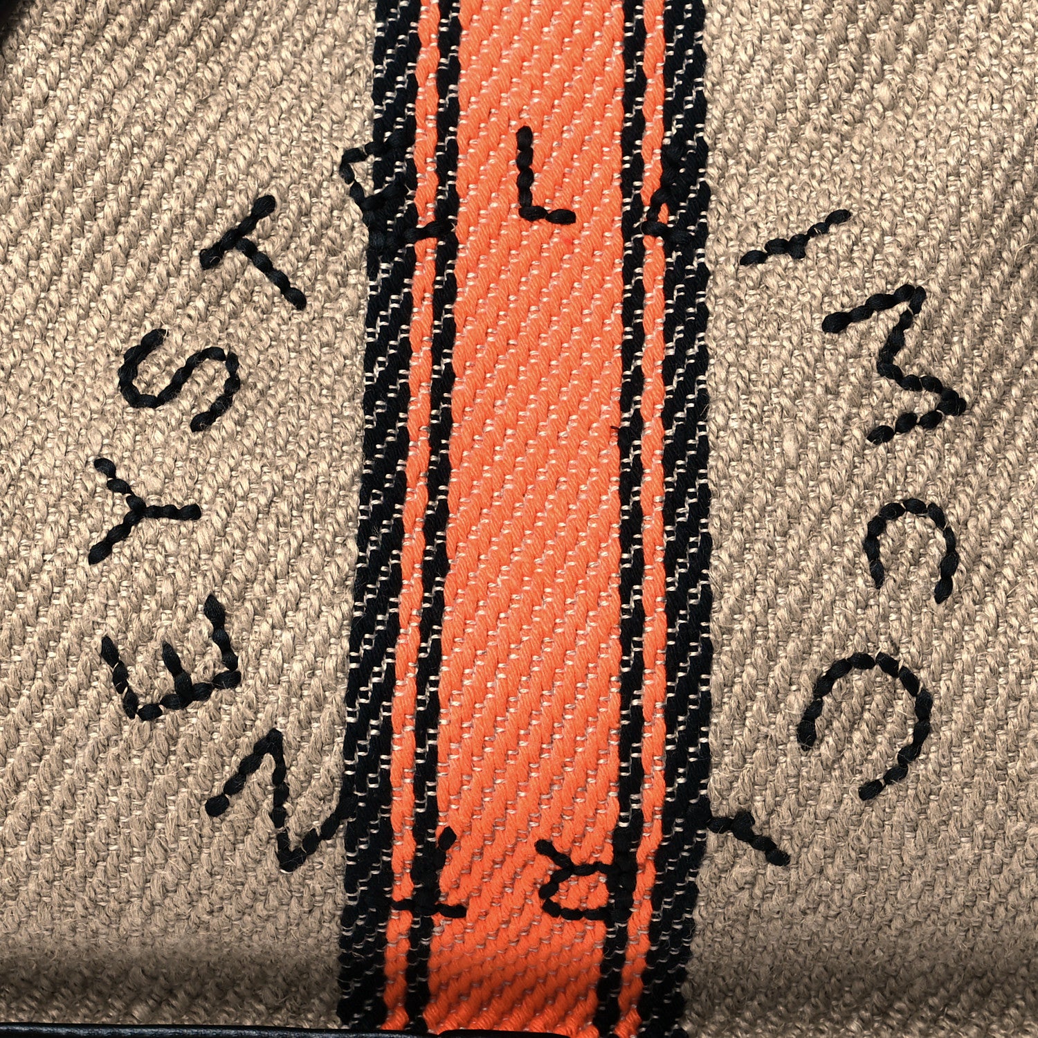 Stella McCartney Linen Striped Mini Logo Crossbody Natural 8 of 11