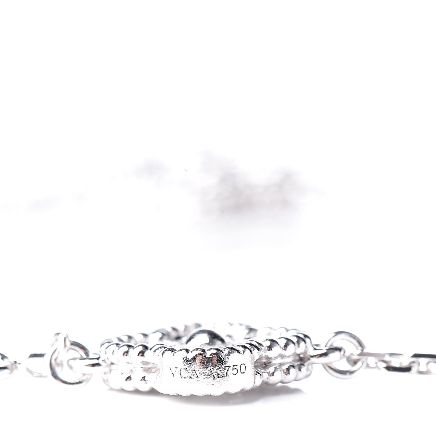 Van Cleef & Arpels 18K White Gold Diamond 6 Motifs Sweet Alhambra Bracelet 5 of 7