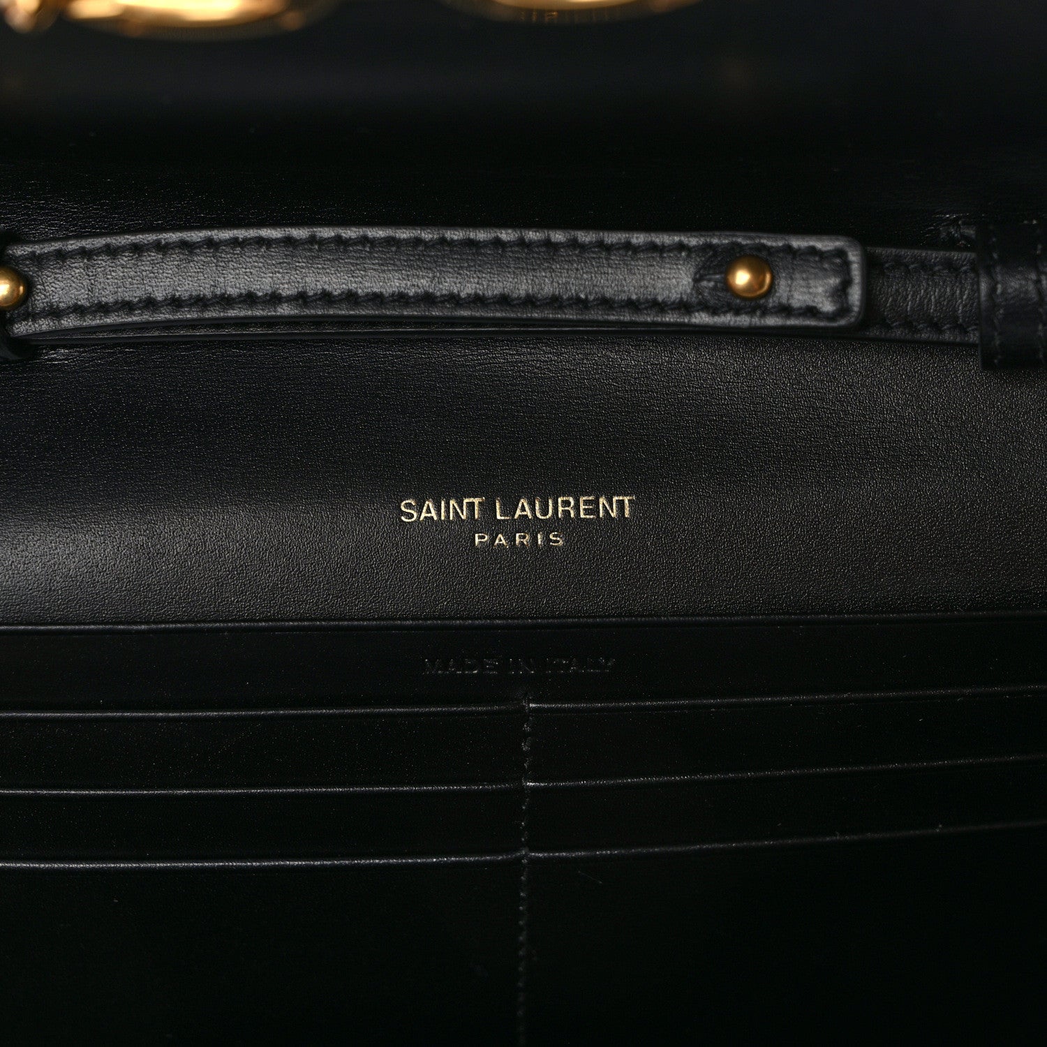 Saint Laurent Smooth Calfskin Le Maillon Chain Wallet Black 5 of 9