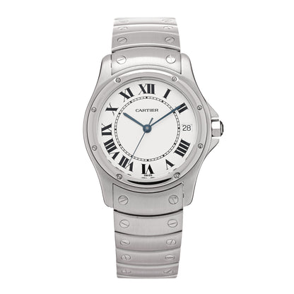Cartier Stainless Steel 33mm Santos Ronde Automatic Watch 1 of 4