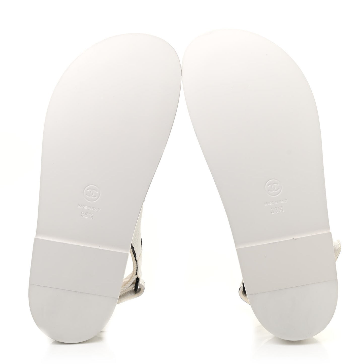 Printed Calfskin Velcro Dad Sandals 38.5 White Black