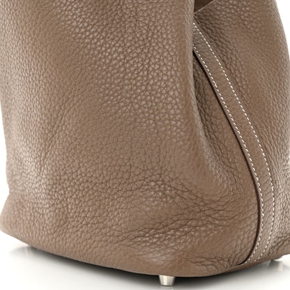Hermes Taurillon Clemence Picotin Lock 18 PM Etoupe 9 of 13