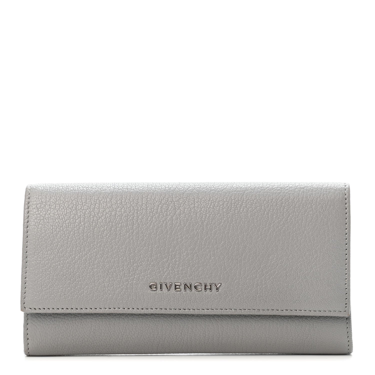 Givenchy Goatskin Pandora Flap Continental Wallet Pearl Grey 1 of 4