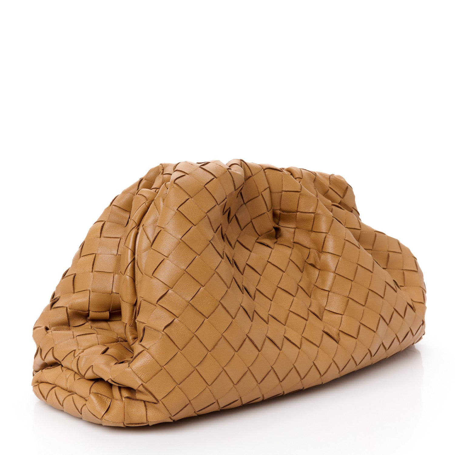 Bottega Veneta Nappa Maxi Intrecciato The Pouch Oversized Clutch Caramel 3 of 10