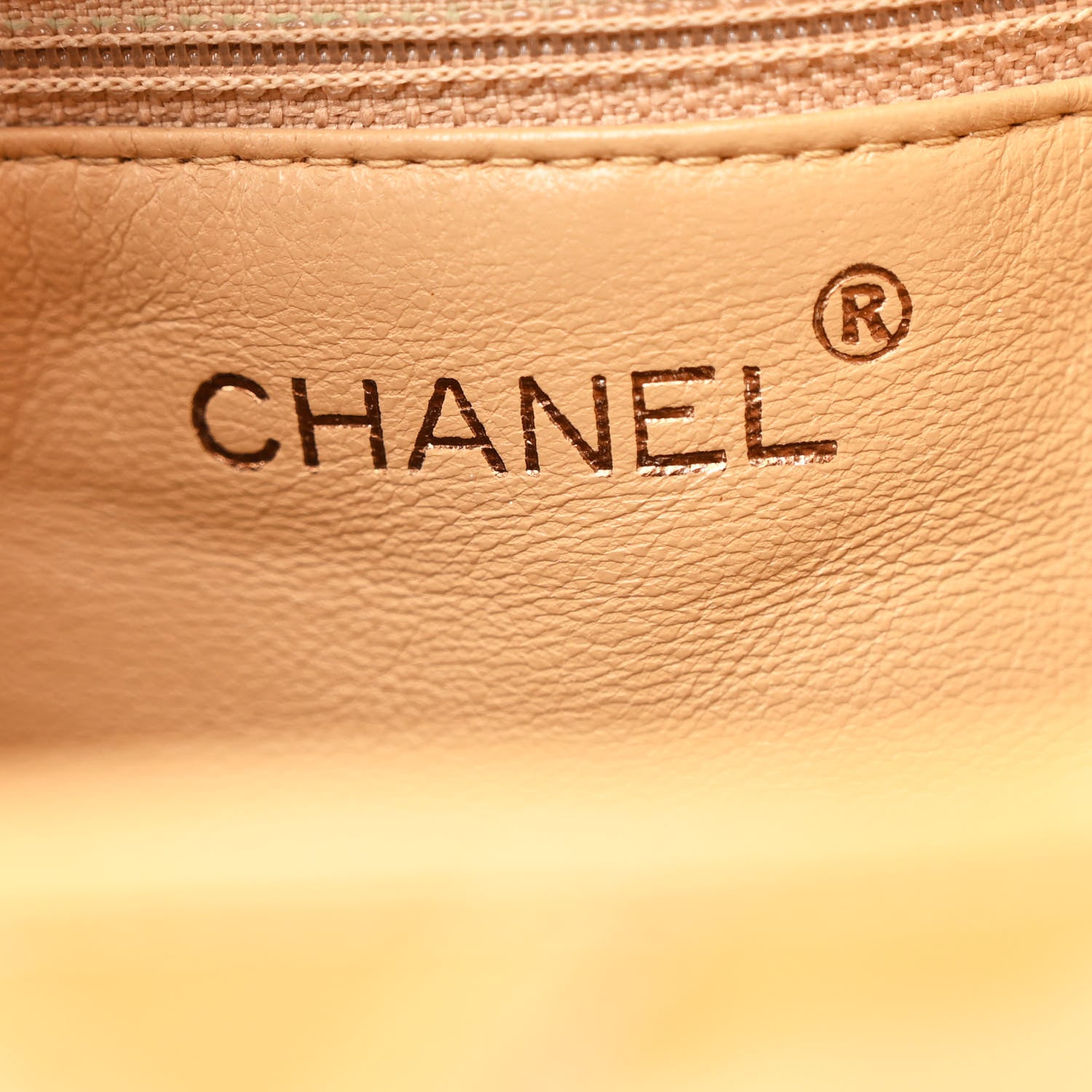 Chanel Patent Quilted Shoulder Bag Beige 7 of 13