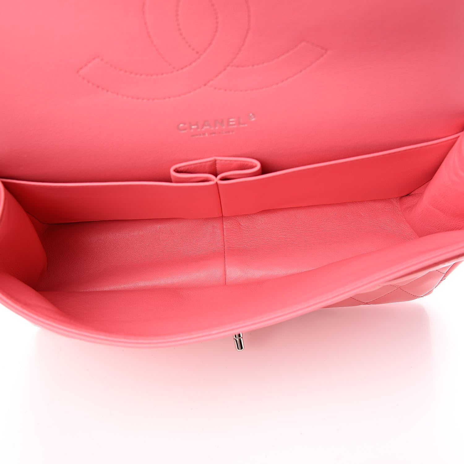 Chanel Patent Quilted Jumbo Double Flap Pink 4 of 9