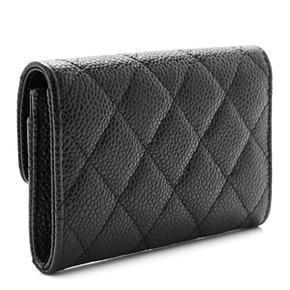 Chanel Caviar Quilted Flap Card Holder Black 3 of 9