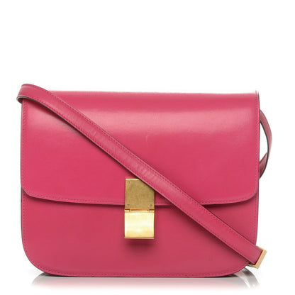 Celine Smooth Calfskin Medium Classic Box Flap Bag Hibiscus 1 of 7