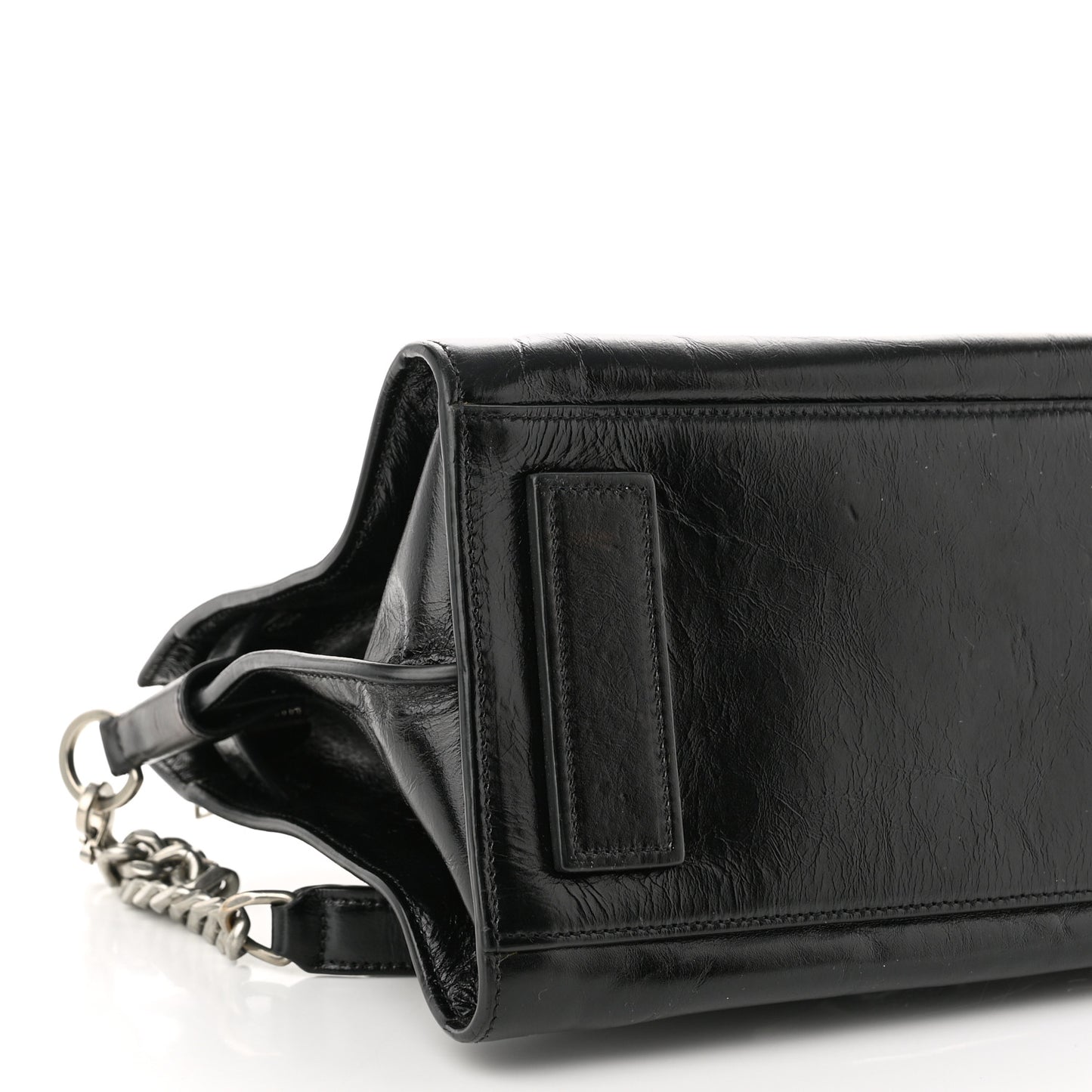 Glace Calfskin Baby Souple Sac De Jour Black