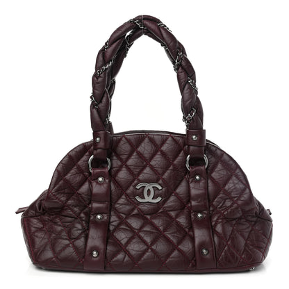Chanel Distressed Lambskin Vintage Ligne Lady Braid Tote Brown 1 of 10