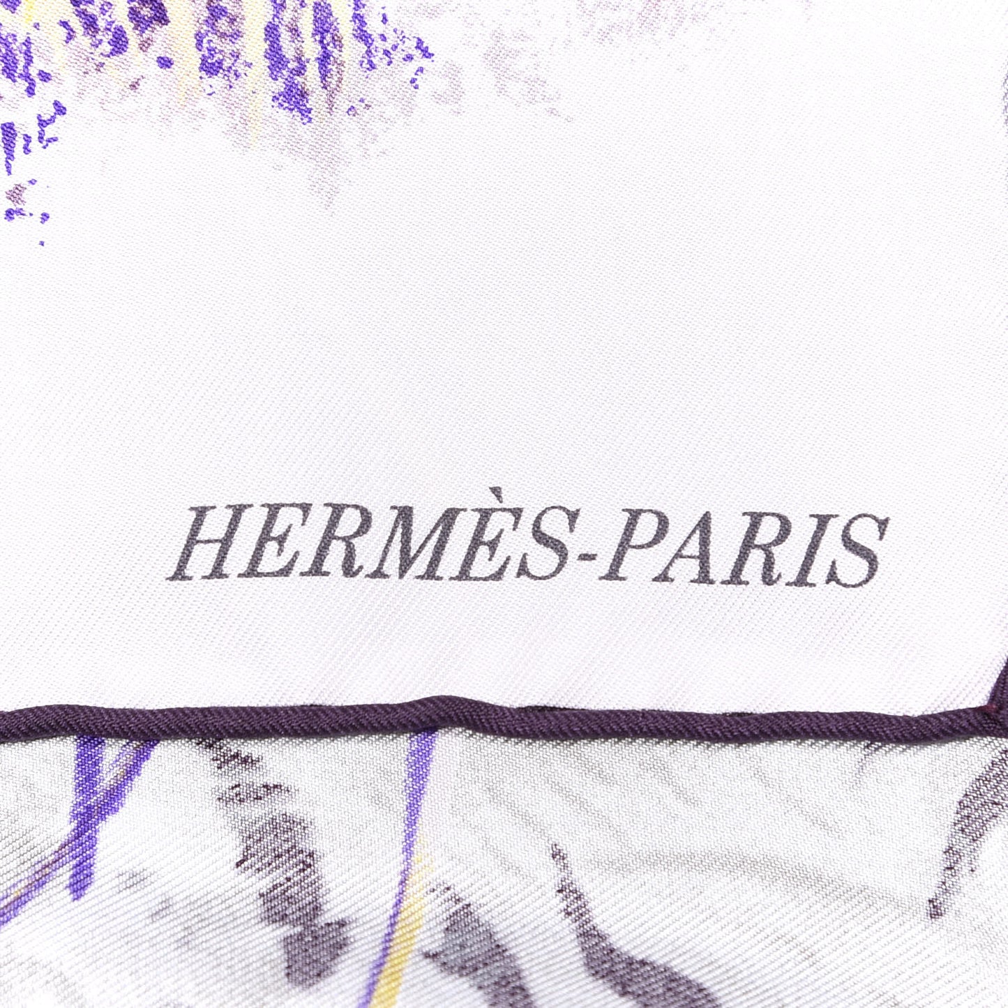 Silk Tigre du Bengale Scarf 90 Violet Gris Black