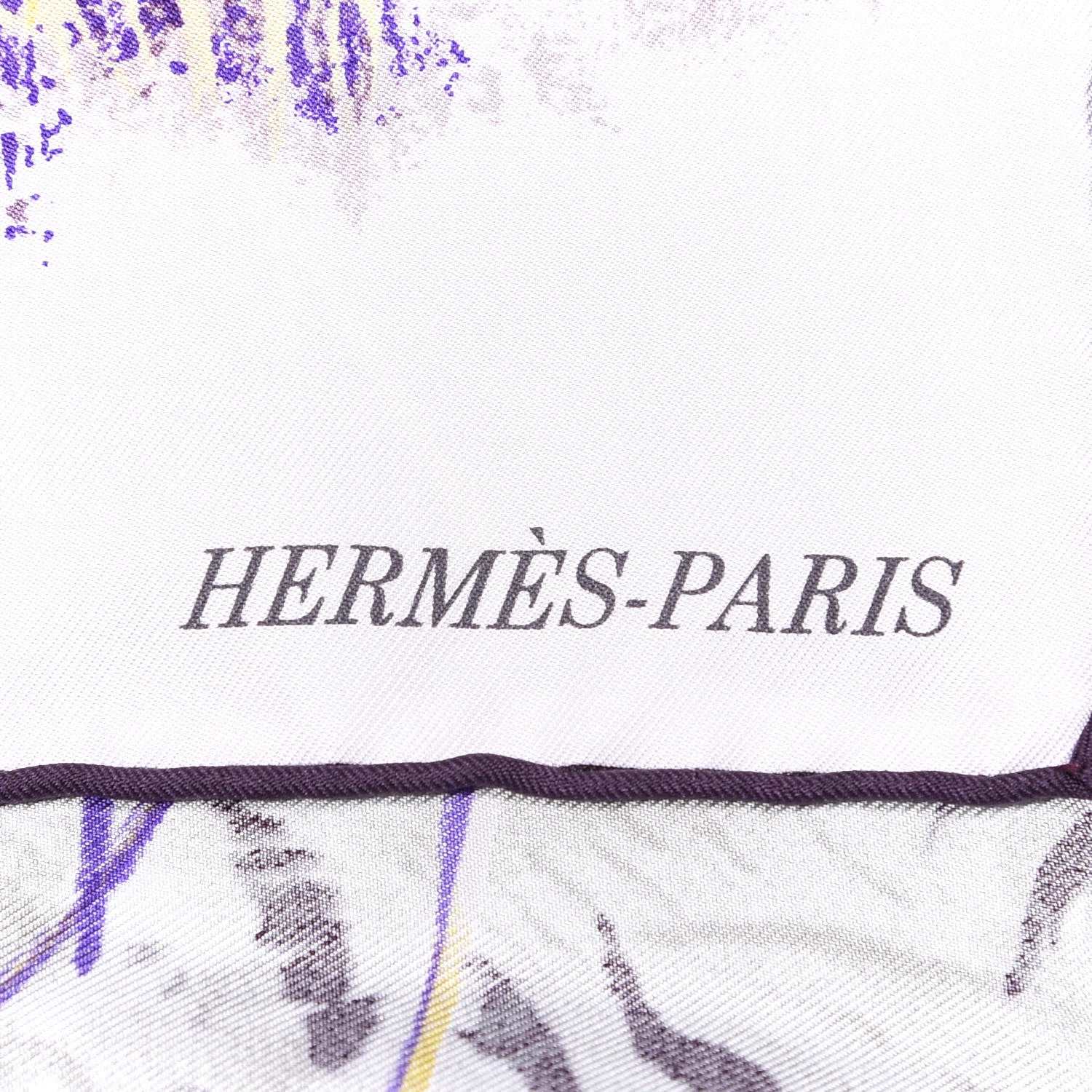 Hermes Silk Tigre du Bengale Scarf 90 Violet Gris Black 3 of 5