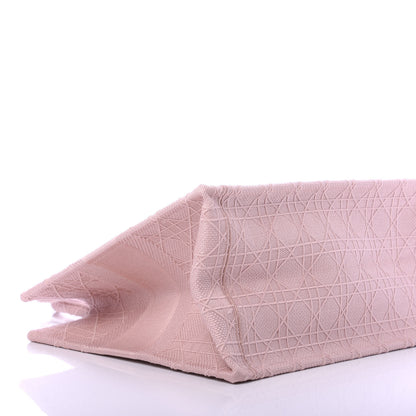 Christian Dior Canvas Embroidered Cannage Medium Book Tote Bois De Rose 6 of 10