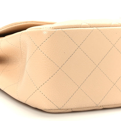 Chanel Caviar Quilted Jumbo Single Flap Beige 8 of 9