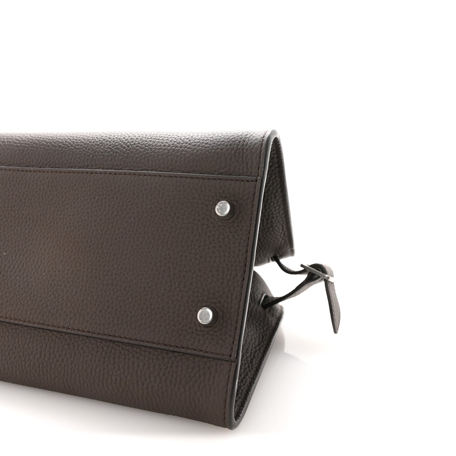 The Row Grained Calfskin Margaux Shoulder 12 Deep Brown 1882550