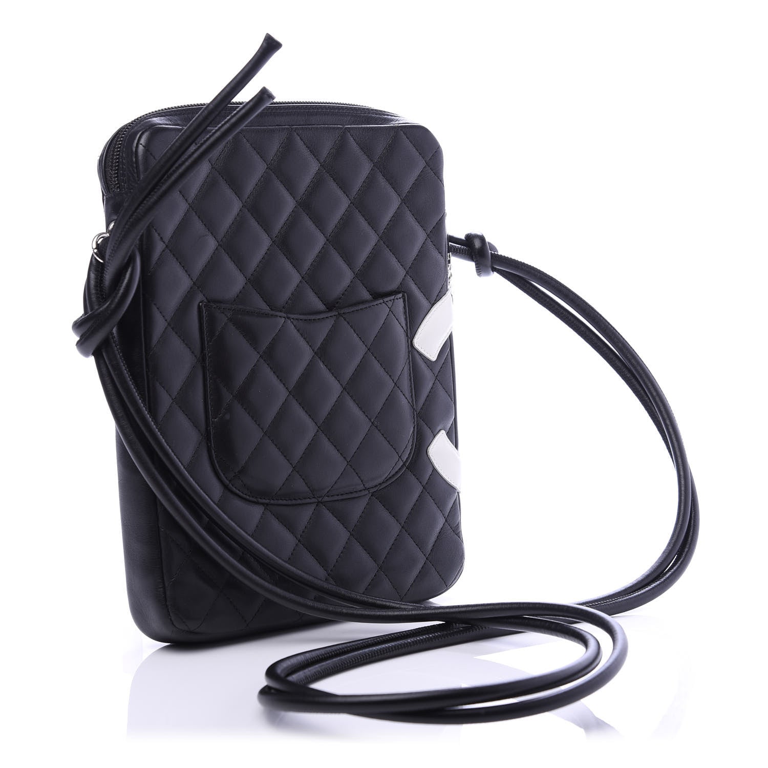 Chanel Calfskin Quilted Medium Cambon Messenger Black White 3 of 11