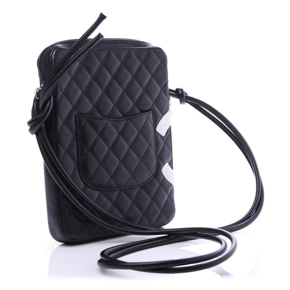Chanel Calfskin Quilted Medium Cambon Messenger Black White 3 of 11