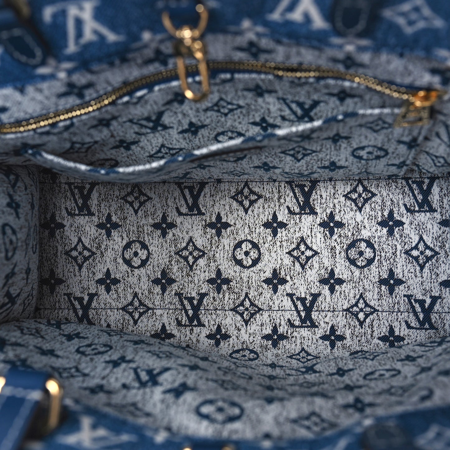 Monogram Jacquard Denim Onthego MM Bleu