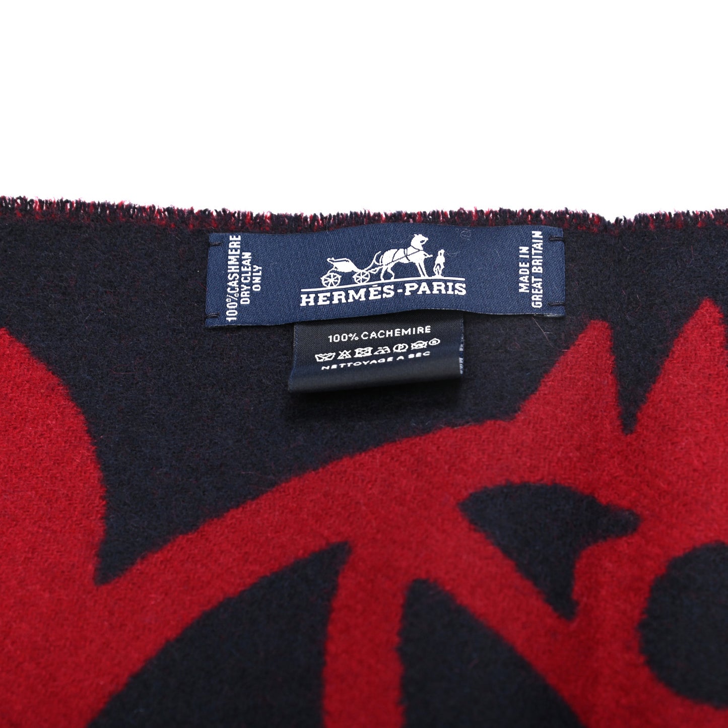Cashmere Boucles et Camails Muffler Marine Bordeaux