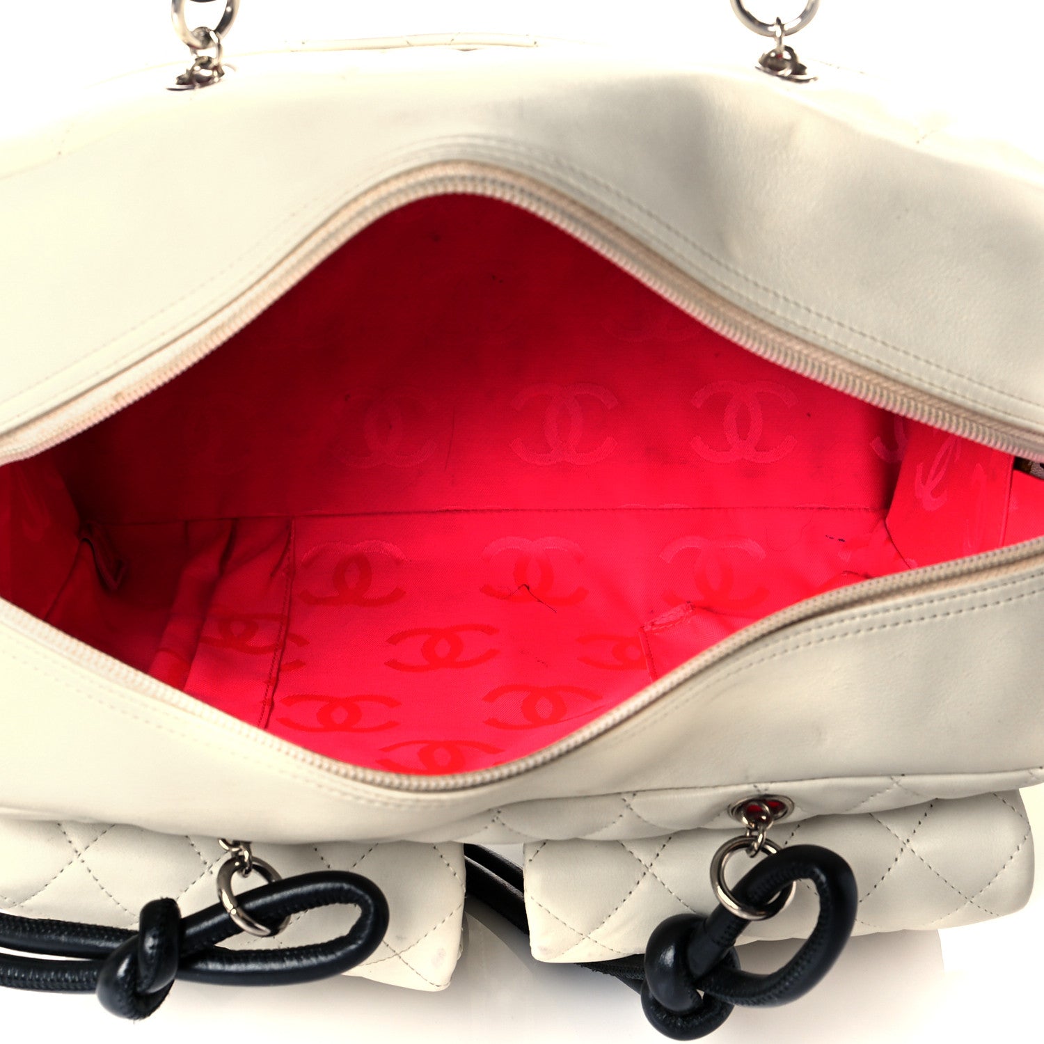 Chanel Calfskin Quilted Large Cambon Multipocket Reporter White 5 of 22