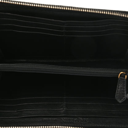 Alexander McQueen Embossed Calfskin Rib Cage Zip Around Wallet Black 5 of 8