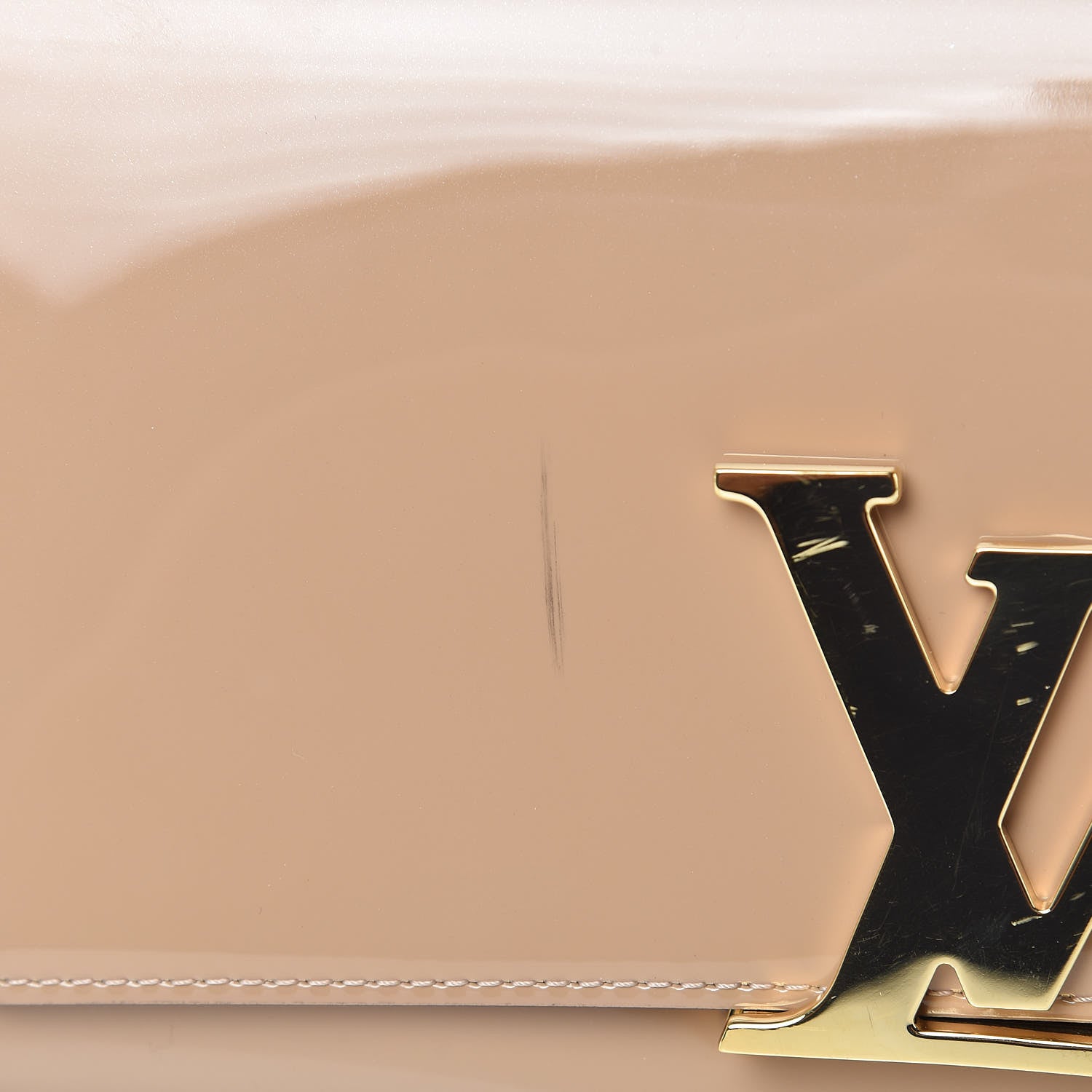 Louis Vuitton Patent Louise Clutch Nude 9 of 9